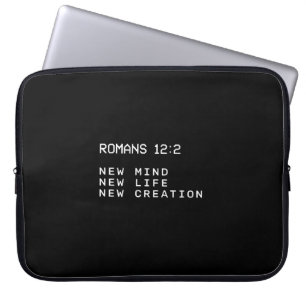 Romeinen 12:2 Nieuwe Geest Leven Creatie Minimalis Laptop Sleeve