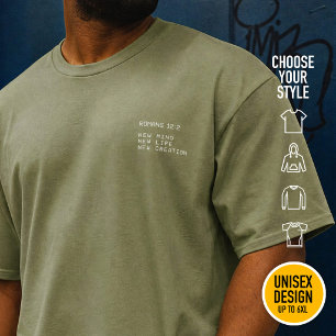 Romeinen 12:2 Nieuwe Geest Leven Creatie Minimalis T-shirt