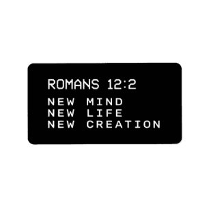 Romeinen 12:2 Nieuwe Geest Leven Schepping Minimal Etiket
