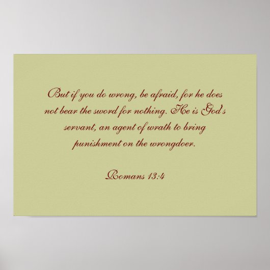 Romeinen 13:4 poster (Voorkant)