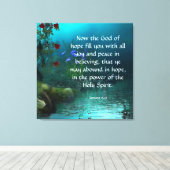 Romeinen 15:13 canvas afdruk (Insitu (Houten vloer))