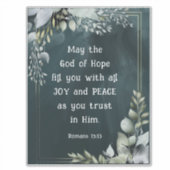 Romeinen 15:13 God of Hope Bijbel Verse Vinyl Sticker (Voorkant)