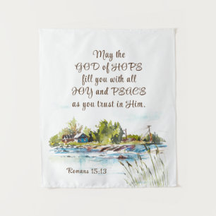 Romeinen 15:13 God van de Hoop Christelijk Bijbelv Wandkleed
