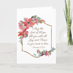 Romeinen 15:13 God van hoop, Kerstmis Feestdagen Kaart