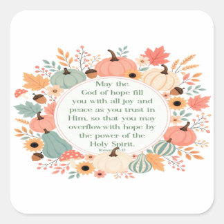 Romeinen 15:13 Herfst Vierkante Sticker