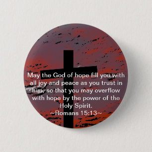 Romeinen 15:13 ronde button 5,7 cm