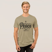 Romeinen 15:33 Christelijk T-shirt - God van de vr (Voorkant volledig)