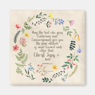 Romeinen 15:5 Bijbelvers Afbeelding Magneet