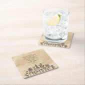 Romeinen 15:5 Bijbelvers Papieren servetten Vierkante Kartonnen Onderzetter (Insitu)