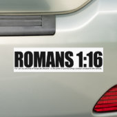 Romeinen 1:16 bumpersticker (Op auto)