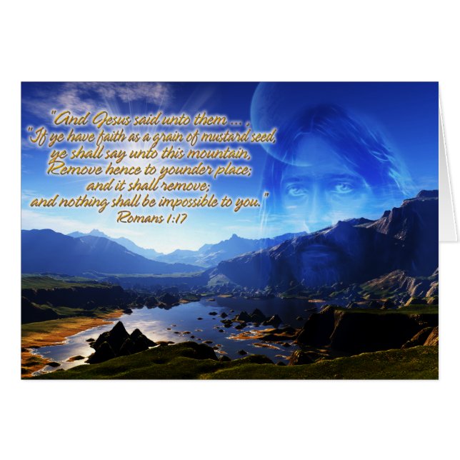 Romeinen 1:17 Kaart (Voorkant Horizontaal)