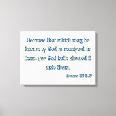 Romeinen 1:19 Bijbelse KJV-wandkunst Canvas Afdruk (Voorkant)