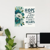 Romeinen 5:5 Christelijke Schriftuurlijke muur pos Poster (Thuiskantoor)