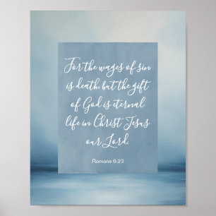 Romeinen 6:23 Aanpasbare Bijbelvers Poster