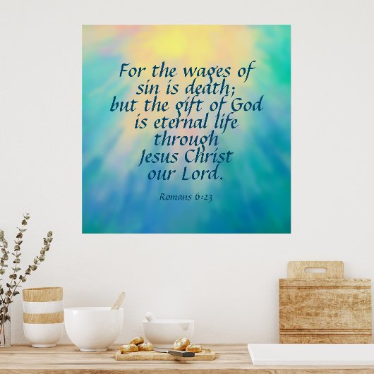 Romeinen 6:23 poster (Keuken)