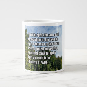 Romeinen 8:11 WEBU Mug Extra Grote Beker