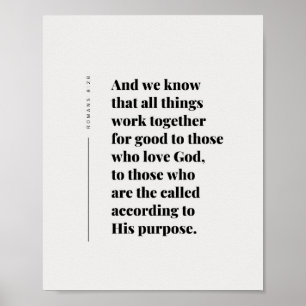 Romeinen 8:28 Alle Dingen Samen Poster
