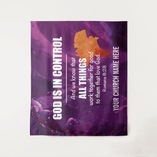 Romeinen 8:28 ALLE DINGEN WERKEN SÁMEN Kerk Wandkleed (Voorkant)