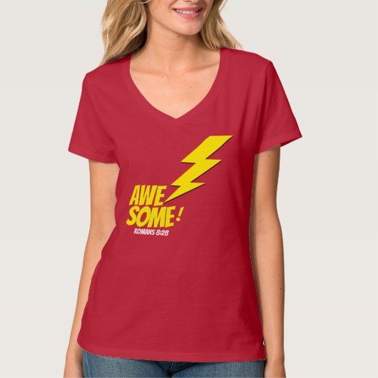 Romeinen 8:28 - Bella+Canvas bovenaan T-shirt (Voorkant)