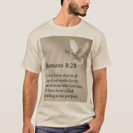 Romeinen 8:28 Bijbelvers Man T-shirt