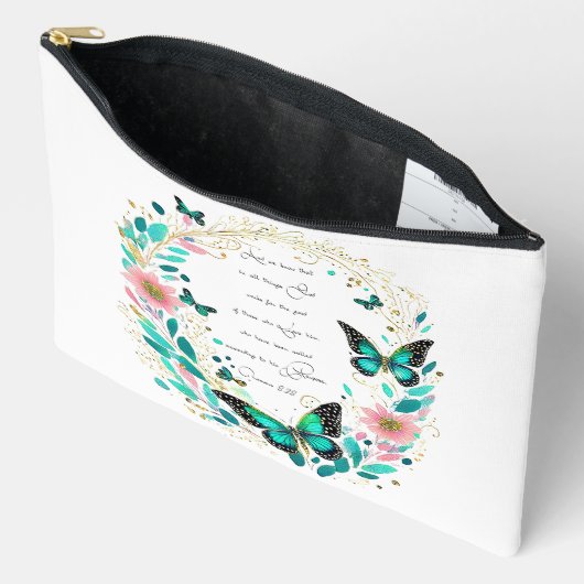 Romeinen 8:28 Bloemen en vlinders Etui (Open)