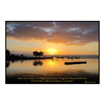 Romeinen 8:28 Christelijk Bijbelvers Poster