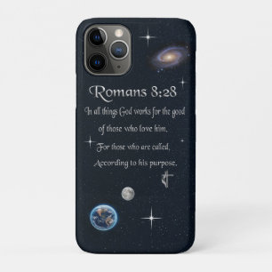 Romeinen 8:28 christelijke Bijbelvers iPhone 11 Pro Hoesje
