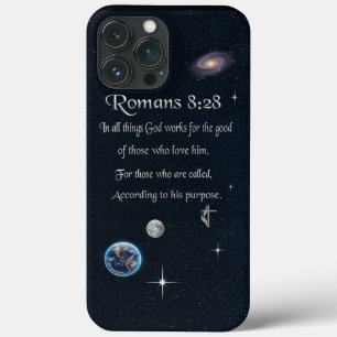 Romeinen 8:28 christelijke Bijbelvers iPhone 13 Pro Max Hoesje