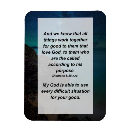 Romeinen 8:28 En we weten dat alles werkt Magneet (Verticaal)