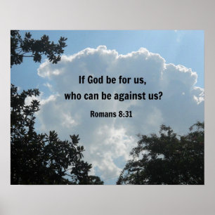 Romeinen 8:31 Als God voor ons is... Poster