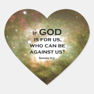 Romeinen 8:31 hart sticker