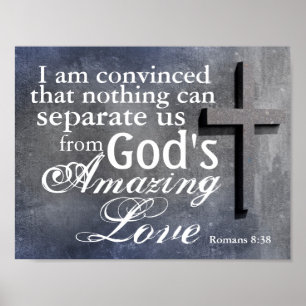 Romeinen 8:38 God's Love Cross Poster