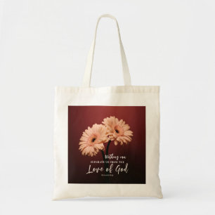 Romeinen 8 39 Liefde van God Bijbel Verse Roze Bru Tote Bag