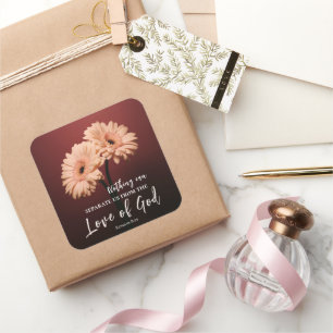 Romeinen 8 39 Liefde van God Christelijk Bijbelver Vierkante Sticker