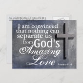 Romeinen Bijbelverse van de Liefde van 8:38 God Briefkaart (Voorkant / Achterkant)