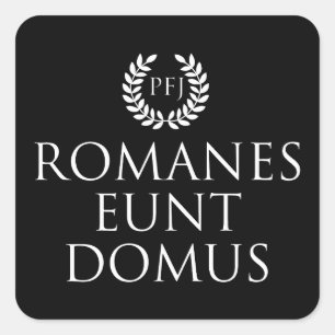 Romeinen gaan naar huis vierkante sticker