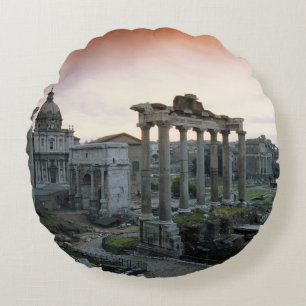 Romeins Forum bij zonsopgang Rond Kussen