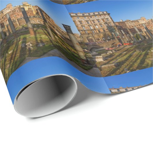 Romeins forum met kolommen in Roma, Italië Cadeaupapier (Rol Hoek)