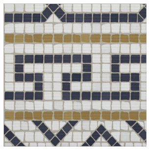Romeins mozaïekgeometrisch patroon stof