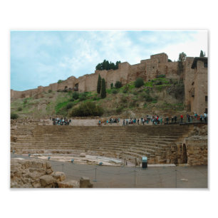 Romeins theater van Málaga Foto Afdruk