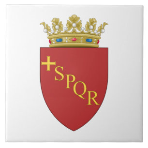 Romeins Wapen (SPQR) (Rome, Italië) Tegeltje