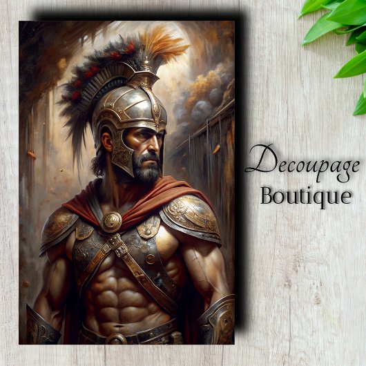 Romeinse centurion decoupage tissuepapier