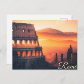 Romeinse Droom: Een Ansichtkaart uit het Eeuwige R Feestdagenkaart (Voorkant / Achterkant)