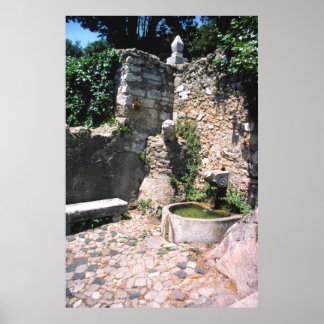 Romeinse fontein, Castello St. George, Alfama, Por Poster