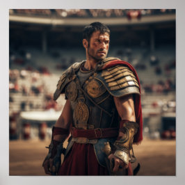 Romeinse generaal Maximus Gladiator in de Arena - Poster