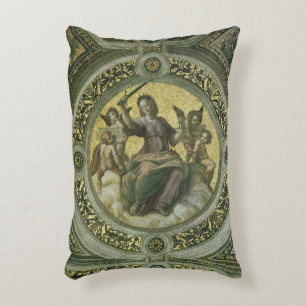 Romeinse Godin Justitia met Engelen door Raphael Accent Kussen