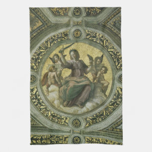 Romeinse Godin Justitia met Engelen door Raphael Theedoek