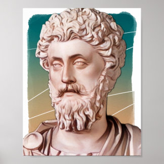 Romeinse keizer Marcus Aurelius illustratie Poster