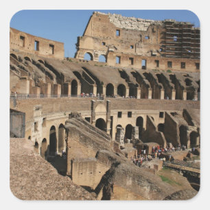 Romeinse Kunst. Het Colosseum of Flaviaans Vierkante Sticker