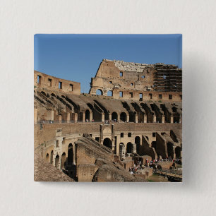 Romeinse Kunst. Het Colosseum of Flavisch 7 Vierkante Button 5,1 Cm